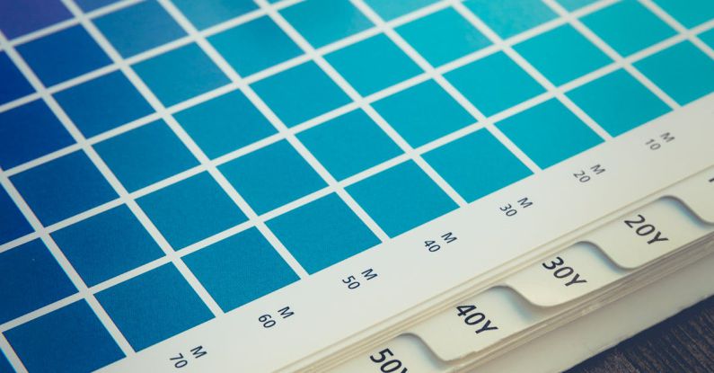 CMYK - White and Blue Spring Notebook